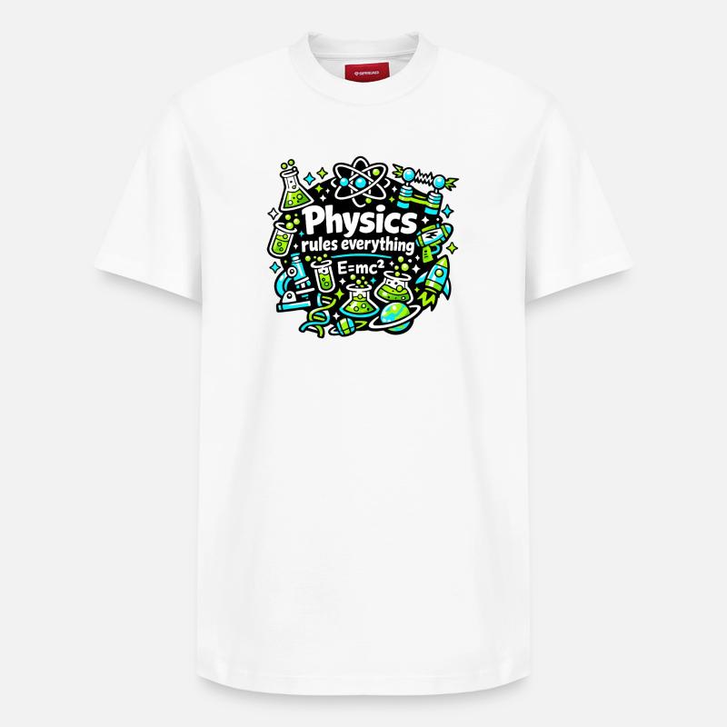 Physics regulates everything - Relaxed Unisex Supima Cotton T-Shirt – by SPREAD - white