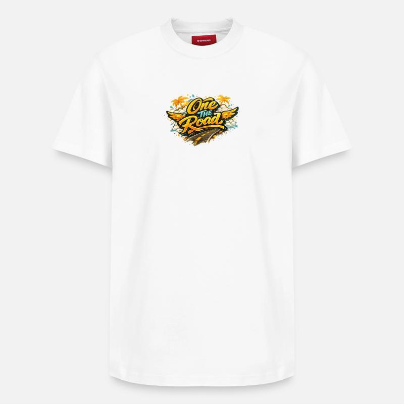 Ont_the_Road - T-shirt unisexe décontracté en coton Supima – de SPREAD - blanc