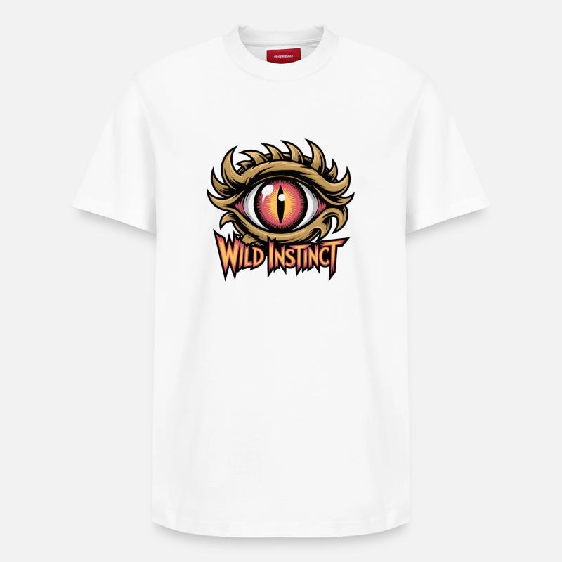 Œil Instinctif Sauvage - T-shirt unisexe décontracté en coton Supima – de SPREAD - blanc