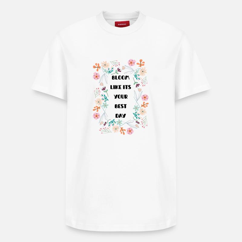 Couronne de fleurs pastel - T-shirt unisexe décontracté en coton Supima – de SPREAD - blanc