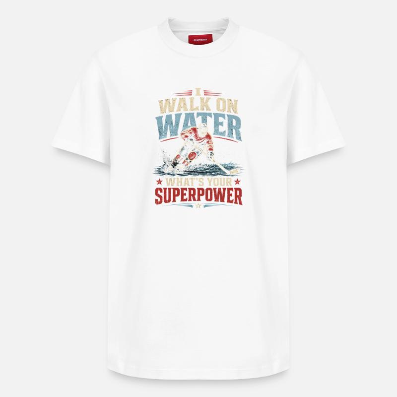 Superpuissance du Marcheur d’Eau - T-shirt unisexe décontracté en coton Supima – de SPREAD - blanc