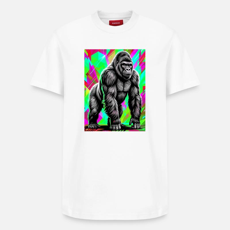 gorilla - Relaxed Unisex Supima Cotton T-Shirt – by SPREAD - white