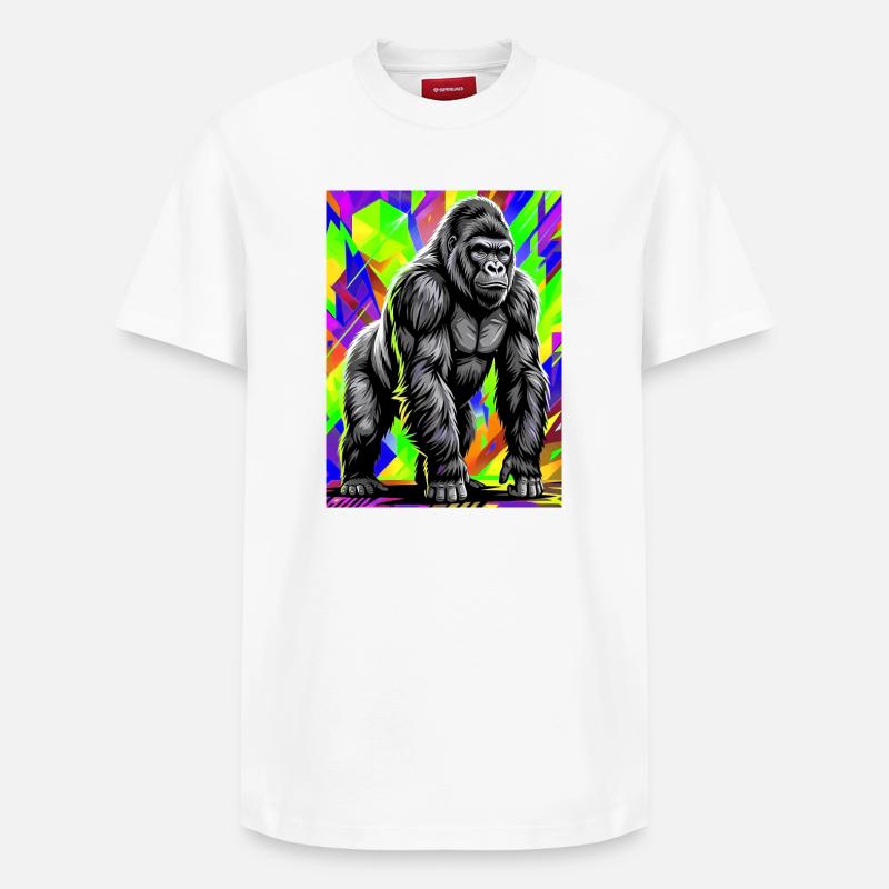 gorille - T-shirt unisexe décontracté en coton Supima – de SPREAD - blanc
