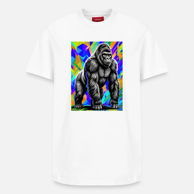 gorille - T-shirt unisexe décontracté en coton Supima – de SPREAD - blanc