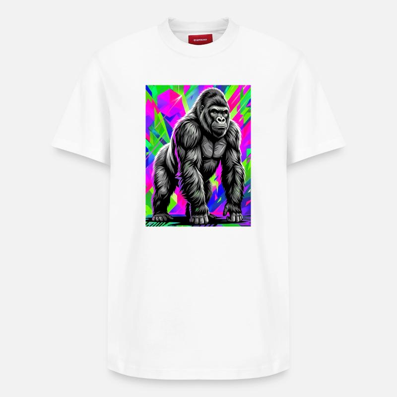 gorille - T-shirt unisexe décontracté en coton Supima – de SPREAD - blanc