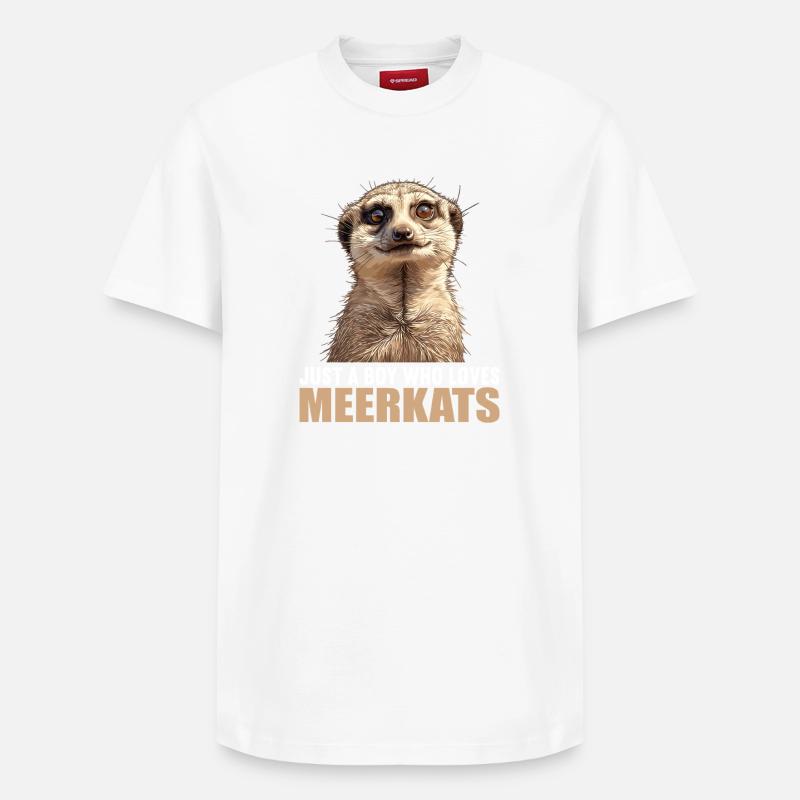 Suricate Erdmännchen - T-shirt unisexe décontracté en coton Supima – de SPREAD - blanc