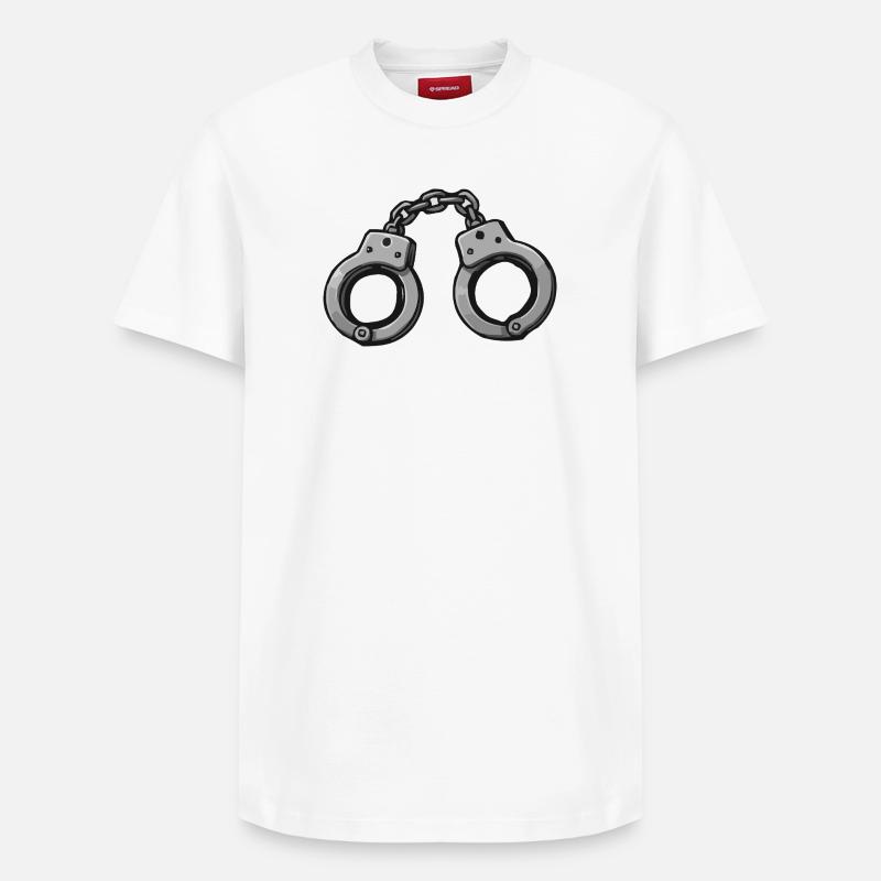 Graphique des menottes - T-shirt unisexe décontracté en coton Supima – de SPREAD - blanc