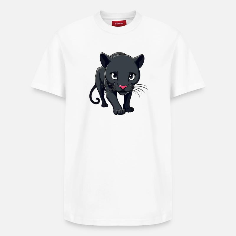 Panthère - T-shirt unisexe décontracté en coton Supima – de SPREAD - blanc