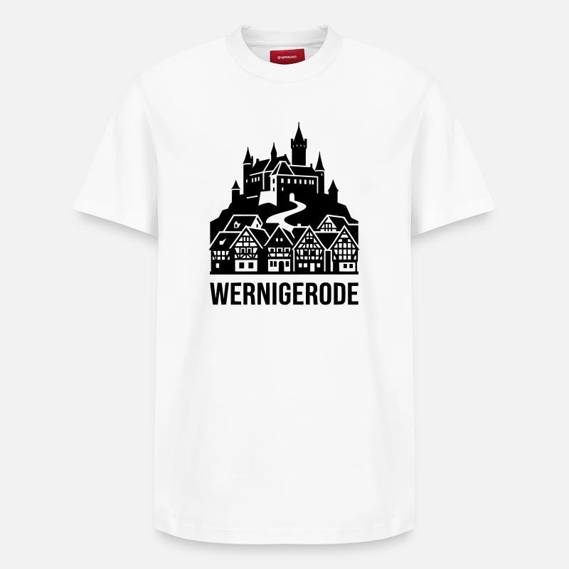 Wernigerode Harz - Relaxed Unisex Supima Cotton T-Shirt – von SPREAD - Weiß