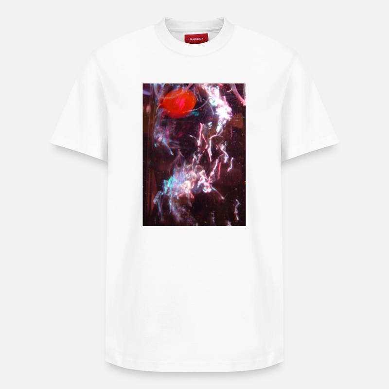 Reflet du fluide néon - T-shirt unisexe décontracté en coton Supima – de SPREAD - blanc