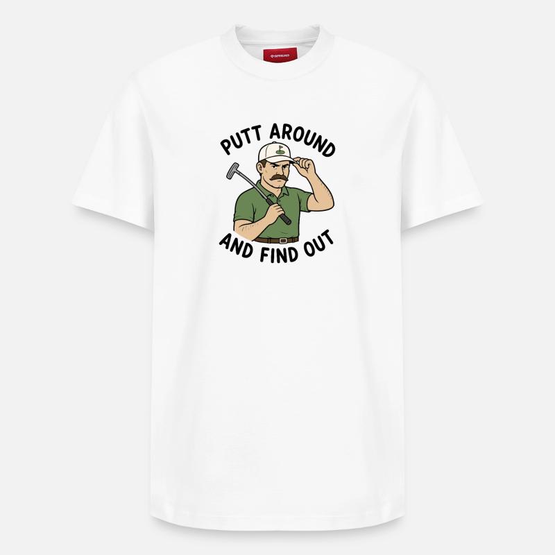 Putt un peu et découvre : - T-shirt unisexe décontracté en coton Supima – de SPREAD - blanc