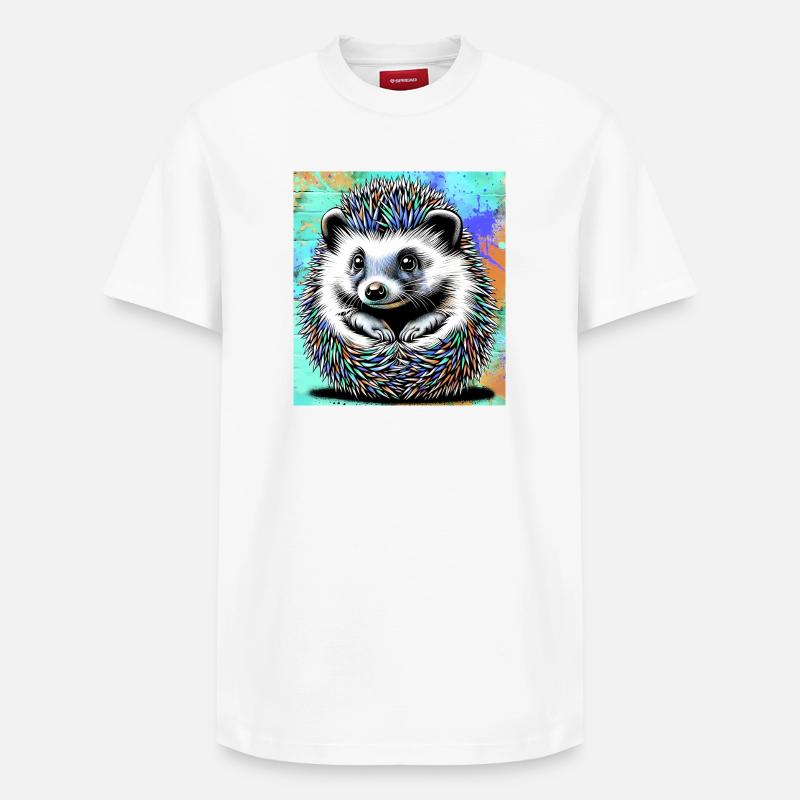 hérisson - T-shirt unisexe décontracté en coton Supima – de SPREAD - blanc