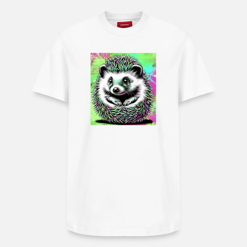 hérisson - T-shirt unisexe décontracté en coton Supima – de SPREAD - blanc