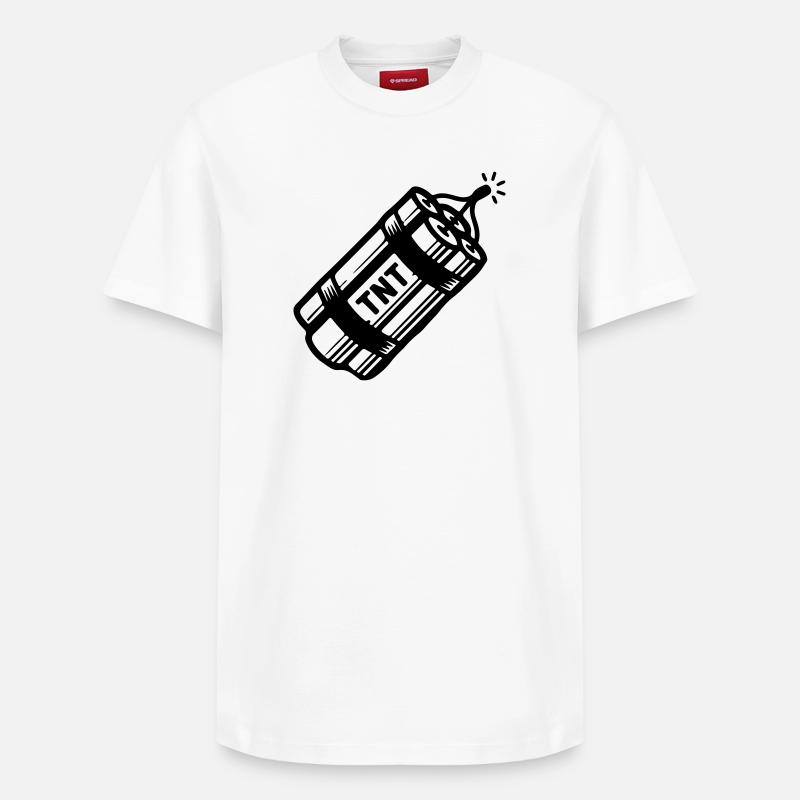 Dynamite Tnt - Relaxed Unisex Supima Cotton T-Shirt – by SPREAD - white