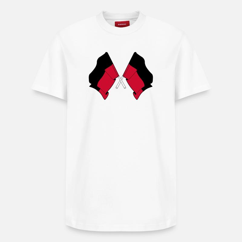Drapeaux croisés de Nimègue - T-shirt unisexe décontracté en coton Supima – de SPREAD - blanc