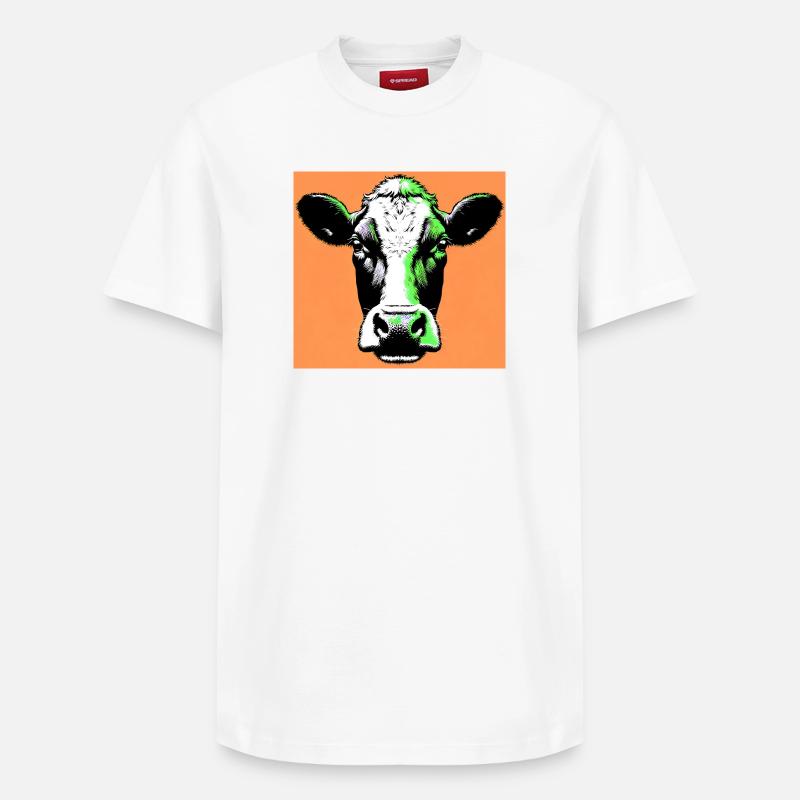 vache - T-shirt unisexe décontracté en coton Supima – de SPREAD - blanc