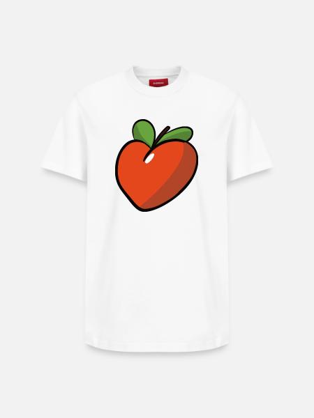 Peche_coeur - Relaxed Unisex Supima Cotton T-Shirt – by SPREAD - white
