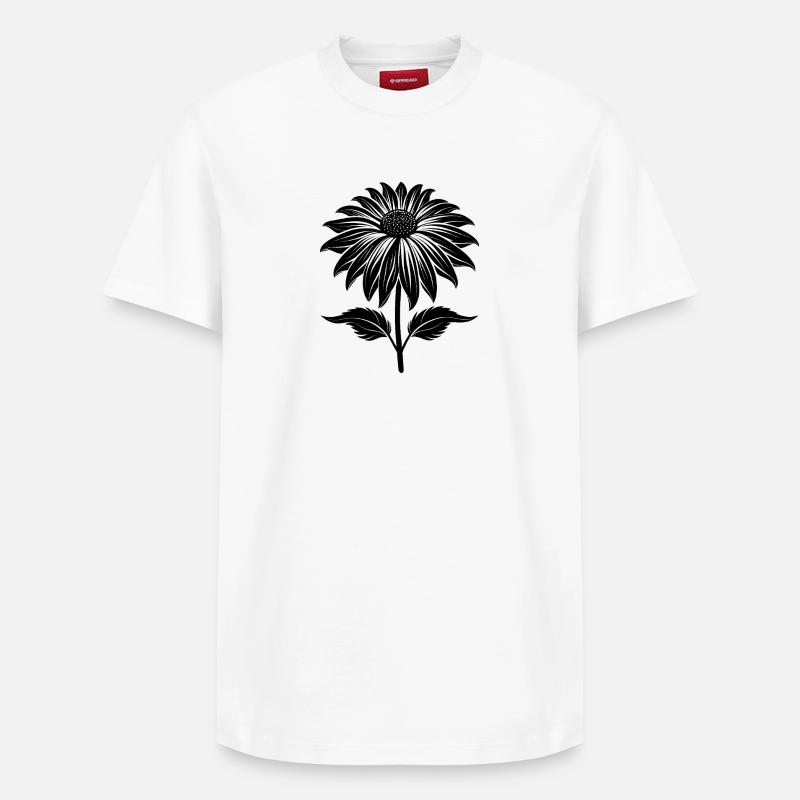 Échinacée - T-shirt unisexe décontracté en coton Supima – de SPREAD - blanc