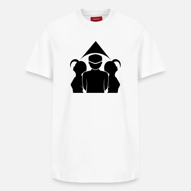 Dans l’ombre - T-shirt unisexe décontracté en coton Supima – de SPREAD - blanc