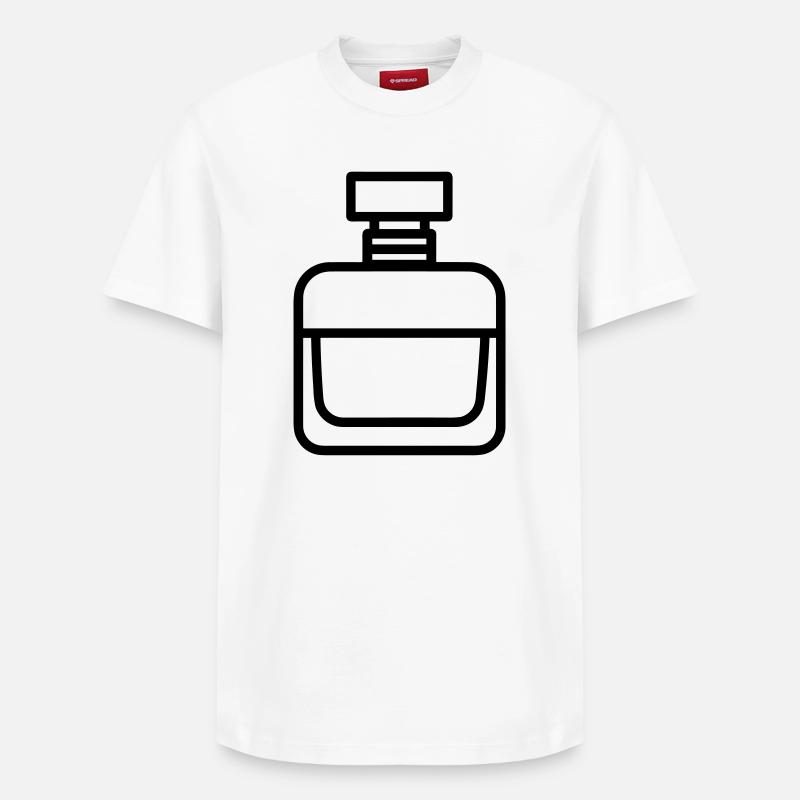 flacon de parfum - T-shirt unisexe décontracté en coton Supima – de SPREAD - blanc