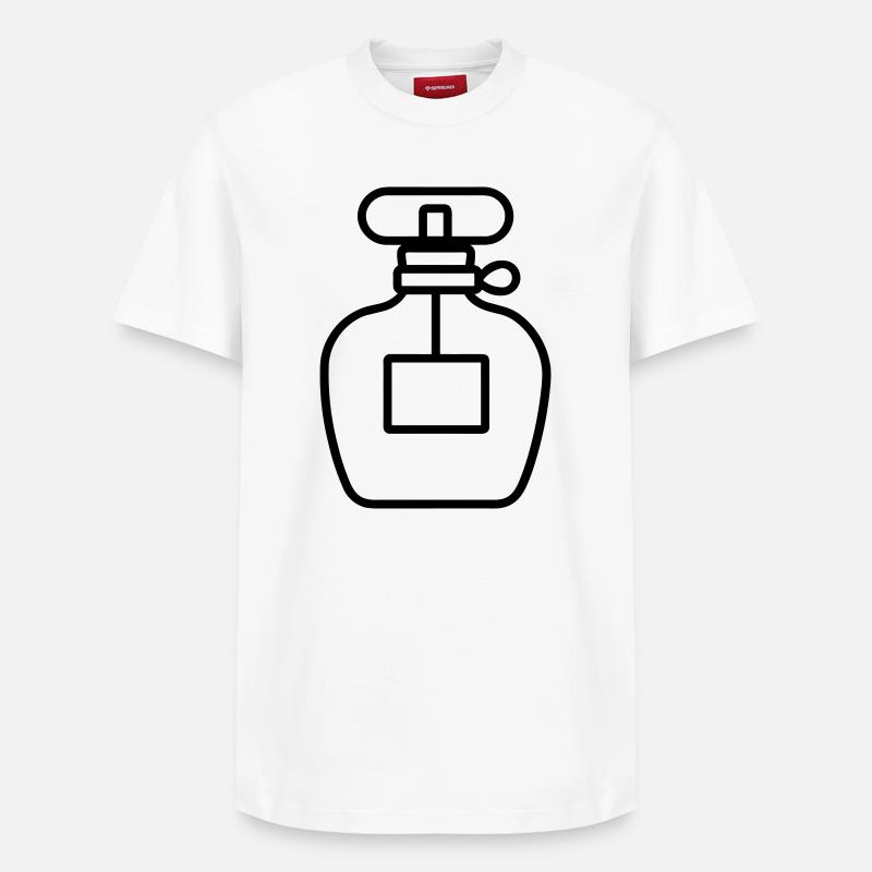 flacon de parfum - T-shirt unisexe décontracté en coton Supima – de SPREAD - blanc