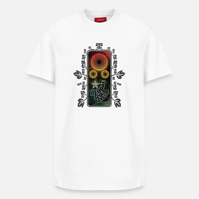 Brillance du système de son reggae - T-shirt unisexe décontracté en coton Supima – de SPREAD - blanc