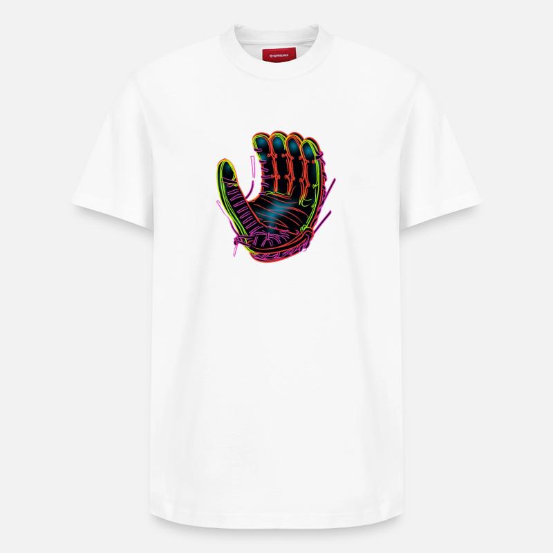 Gant de baseball Synthwave - T-shirt unisexe décontracté en coton Supima – de SPREAD - blanc