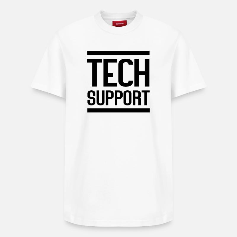 Assistance technique - T-shirt unisexe décontracté en coton Supima – de SPREAD - blanc