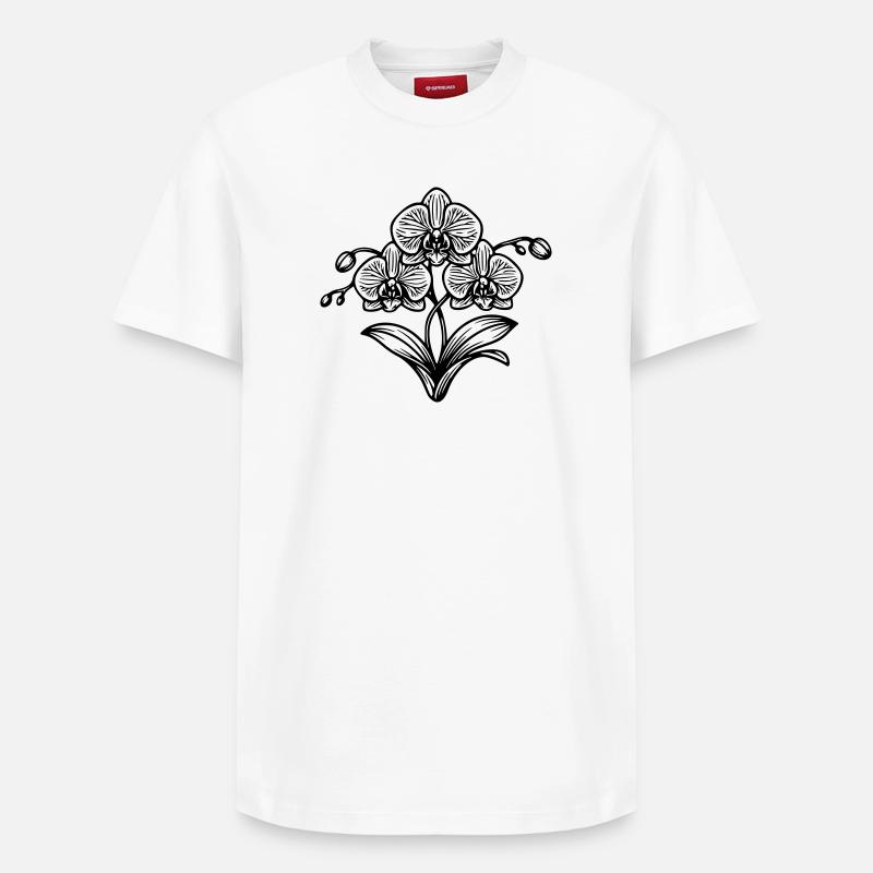 Orchidée  - T-shirt unisexe décontracté en coton Supima – de SPREAD - blanc