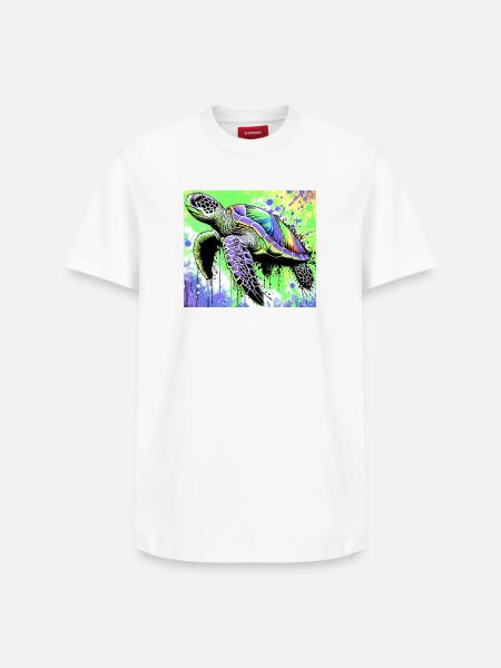 turtle - Relaxed Unisex Supima Cotton T-Shirt – by SPREAD - white