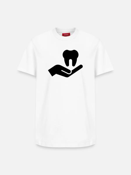 Dentist, Dentist, Dental Practice - Relaxed Unisex Supima Cotton T-Shirt – by SPREAD - white