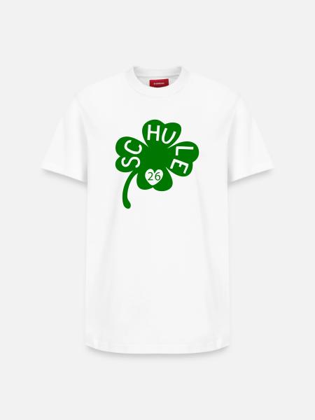 Schule 26 Kleeblatt - Relaxed Unisex Supima Cotton T-Shirt – von SPREAD - Weiß