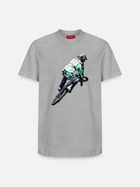 Impression d’action néon NBMX Rider - T-shirt unisexe décontracté en coton Supima – de SPREAD - blanc