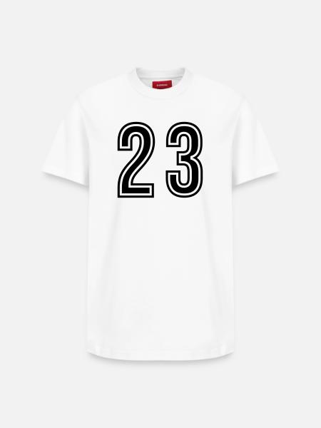 23 Number symbol - Relaxed Unisex Supima Cotton T-Shirt – by SPREAD - white