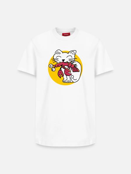 CancerCat - Relaxed Unisex Supima Cotton T-Shirt – von SPREAD - Weiß