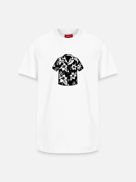 Hawaiihemd - Relaxed Unisex Supima Cotton T-Shirt – von SPREAD - Weiß