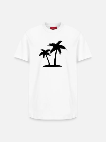 Palmen - Relaxed Unisex Supima Cotton T-Shirt – von SPREAD - Weiß