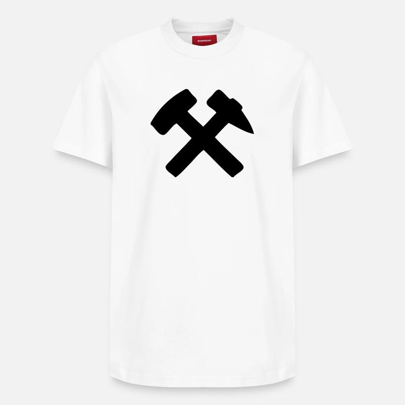 Marteau et un burin - T-shirt unisexe décontracté en coton Supima – de SPREAD - blanc