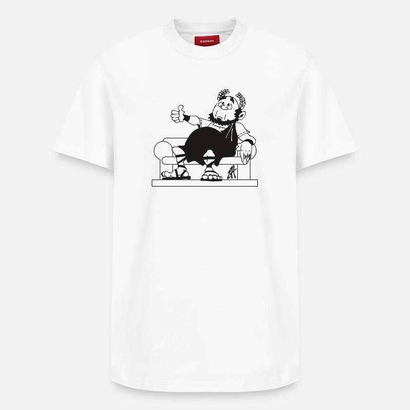 Brutus - Relaxed Unisex Supima Cotton T-Shirt – von SPREAD - Weiß