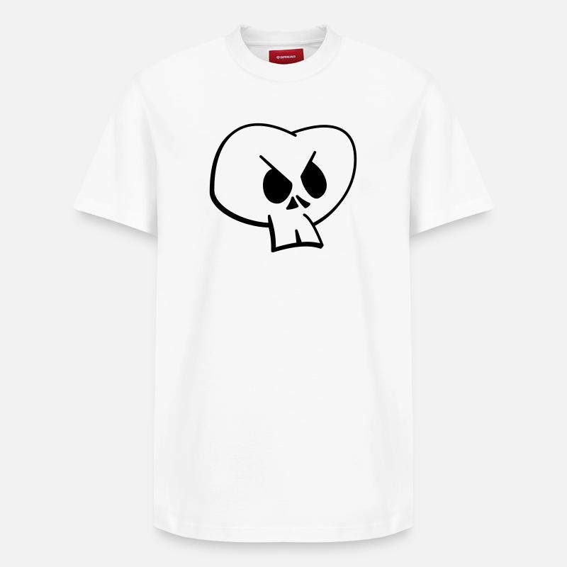 Schädel - Relaxed Unisex Supima Cotton T-Shirt – von SPREAD - Weiß