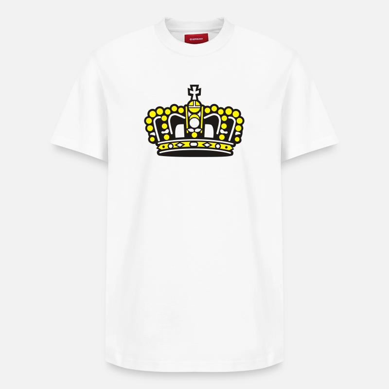 princess krone crown king - T-shirt unisexe décontracté en coton Supima – de SPREAD - blanc