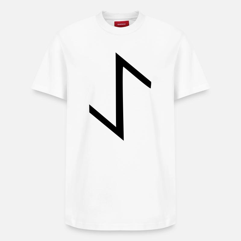rune eihwaz,eoh - T-shirt unisexe décontracté en coton Supima – de SPREAD - blanc