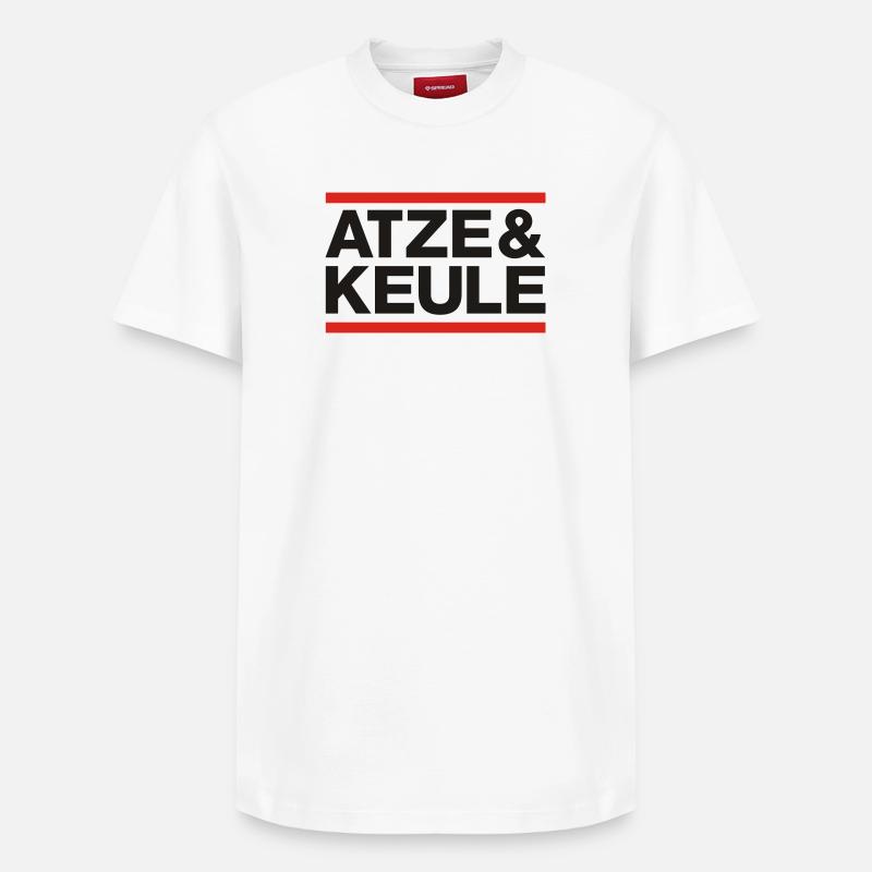 atze und keule - Relaxed Unisex Supima Cotton T-Shirt – von SPREAD - Weiß