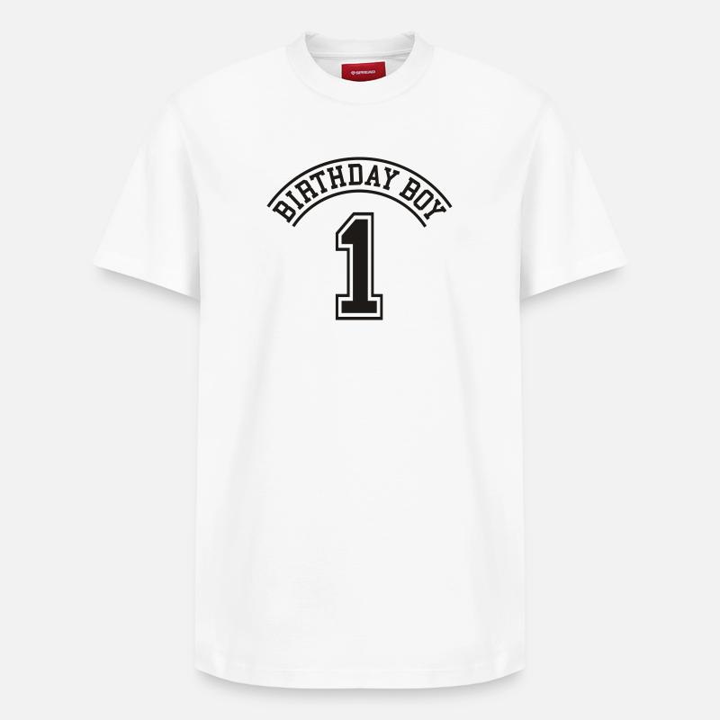 Garçon d'anniversaire 1 année - T-shirt unisexe décontracté en coton Supima – de SPREAD - blanc