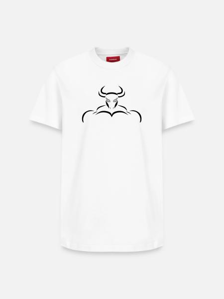 Alpha-Taurus - Relaxed Unisex Supima Cotton T-Shirt – von SPREAD - Weiß