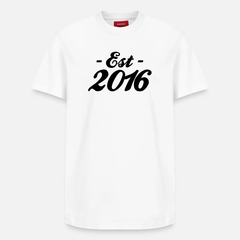 established 2016 - Relaxed Unisex Supima Cotton T-Shirt – von SPREAD - Weiß