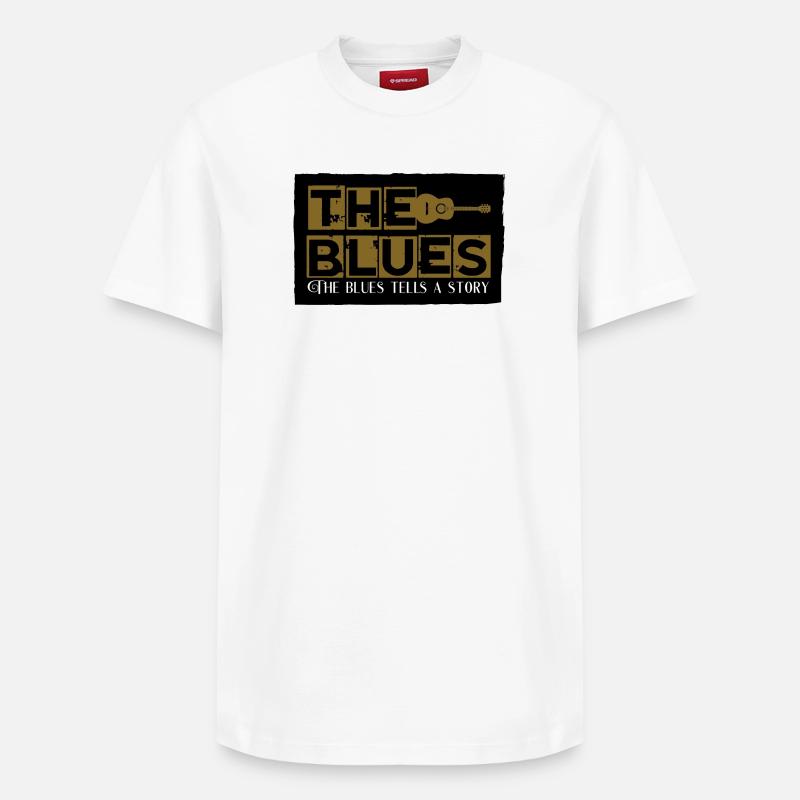 the bleus - T-shirt unisexe décontracté en coton Supima – de SPREAD - blanc
