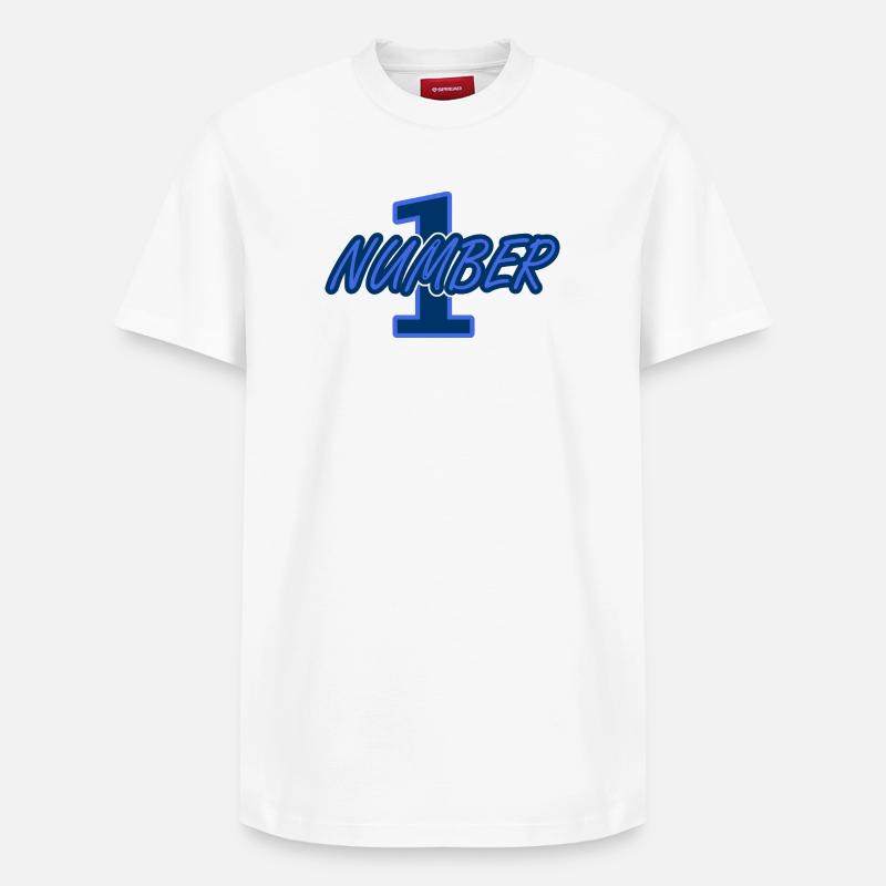 NUMBER 1 - T-shirt unisexe décontracté en coton Supima – de SPREAD - blanc