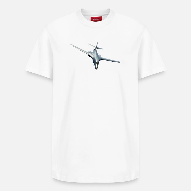 B-1B Lancer - T-shirt unisexe décontracté en coton Supima – de SPREAD - blanc