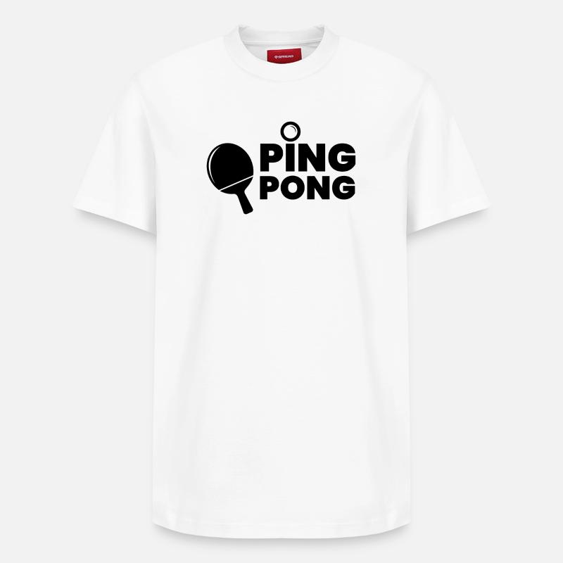 ping pong - T-shirt unisexe décontracté en coton Supima – de SPREAD - blanc